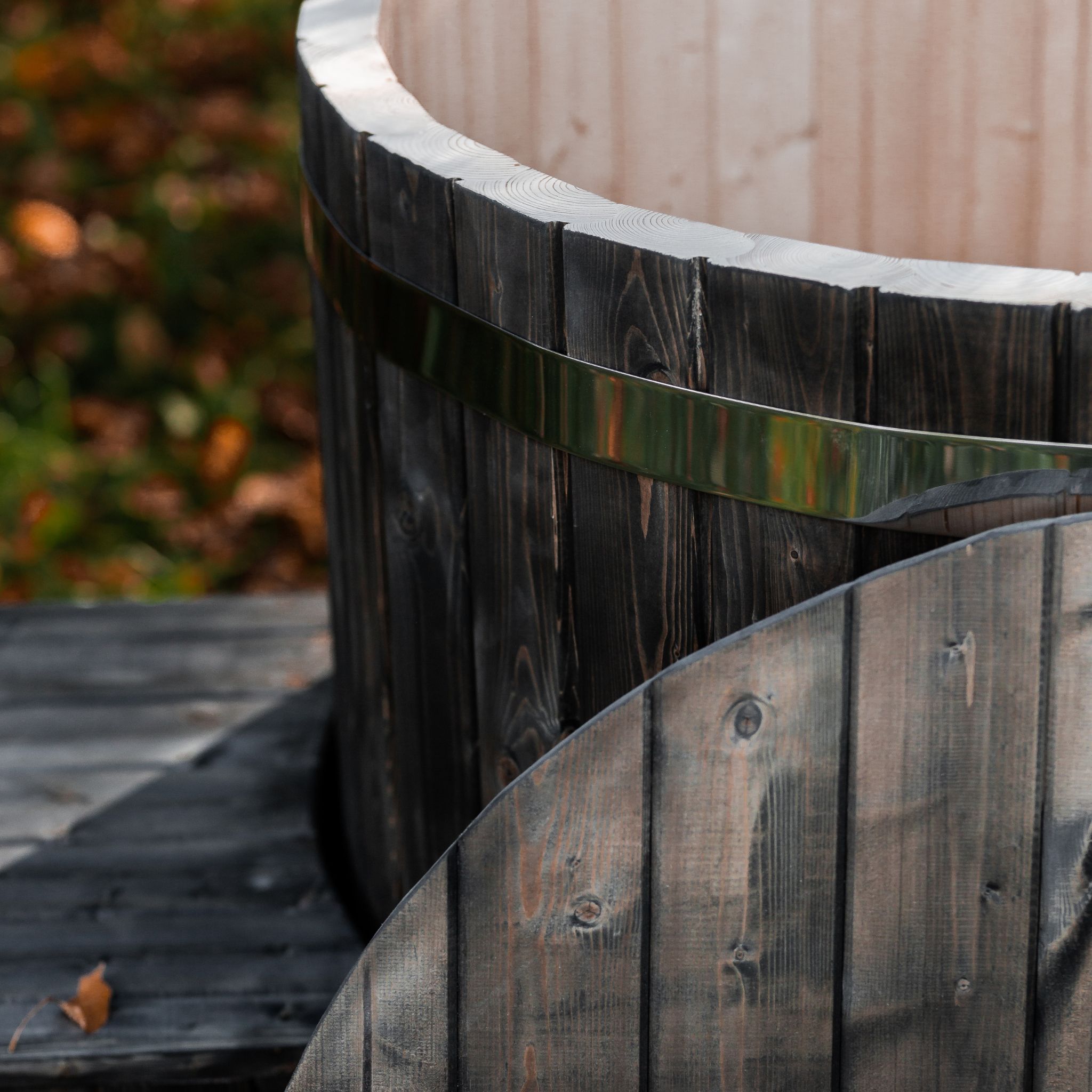 Jednoosobowa wanna z zimną wodą – drewno świerkowe - Image 3